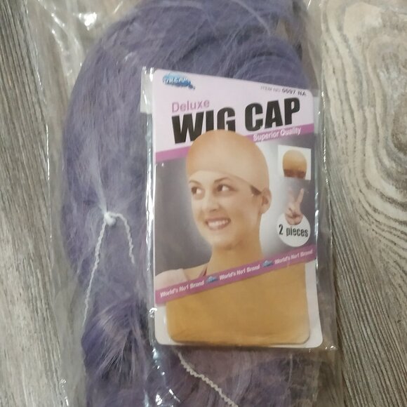 Light Purple Synthetic Lace Front Costume Wig, 24" - Picture 3 of 11